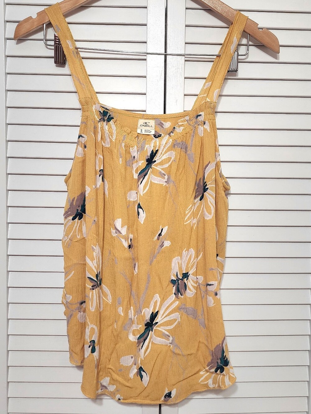 O'Neill Mustard Floral Spaghetti Strap Camisole